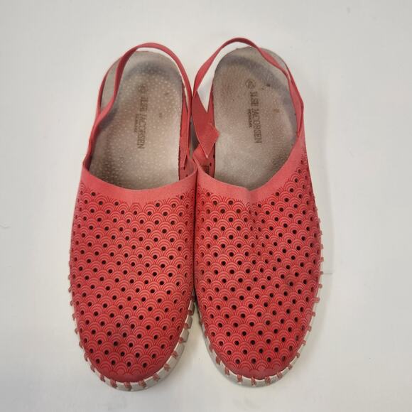 Ilse Jacobsen Tulip Coral Pink Slingback Sandal Size 40 US 10 Flats Slip On Shoe - Picture 2 of 8